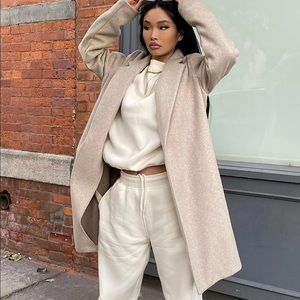 Fashion Nova oatmeal wool coat